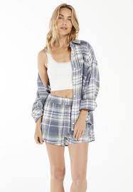 Co-Ed Plaid Flannel Boxer Womens