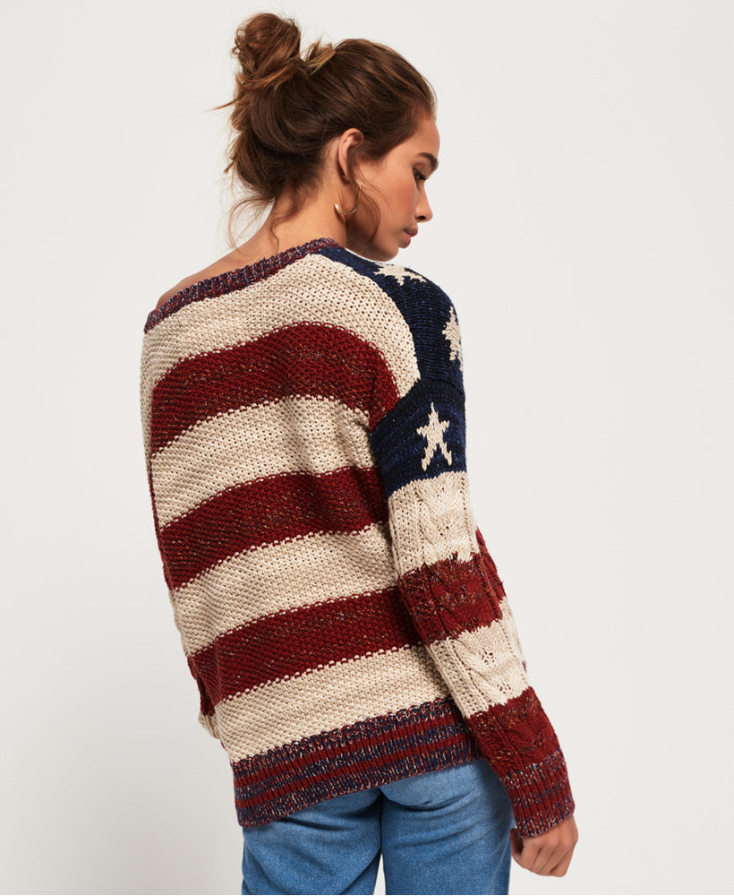 Navy/Burnt Red/Ecru