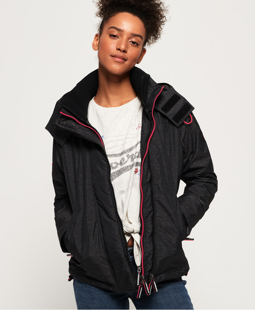 Black Linear Marl/Hot Pink