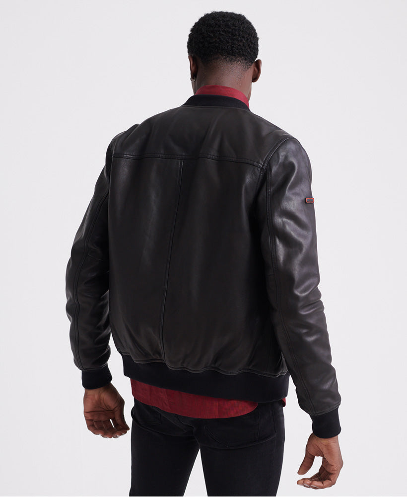 Leather Flight Bomber Mens