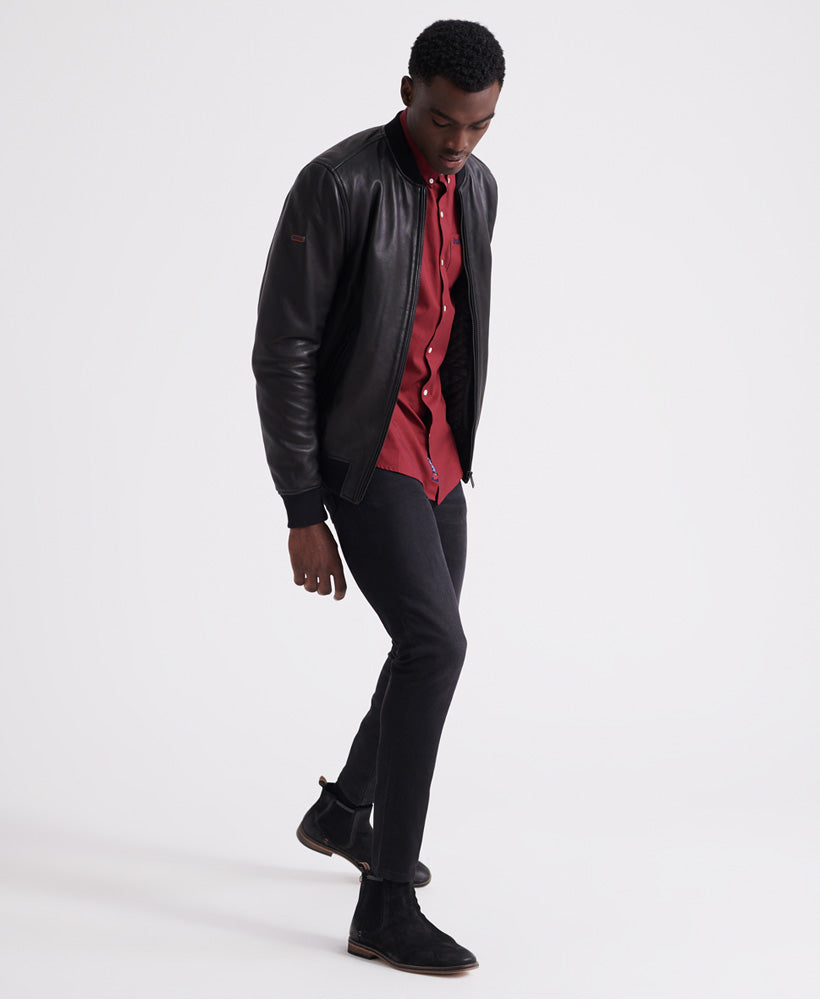 Leather Flight Bomber Mens
