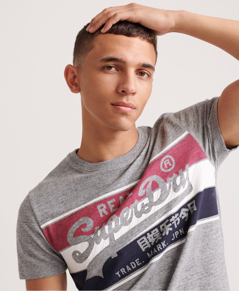 Vintage Logo Racer Panel Tee Mens