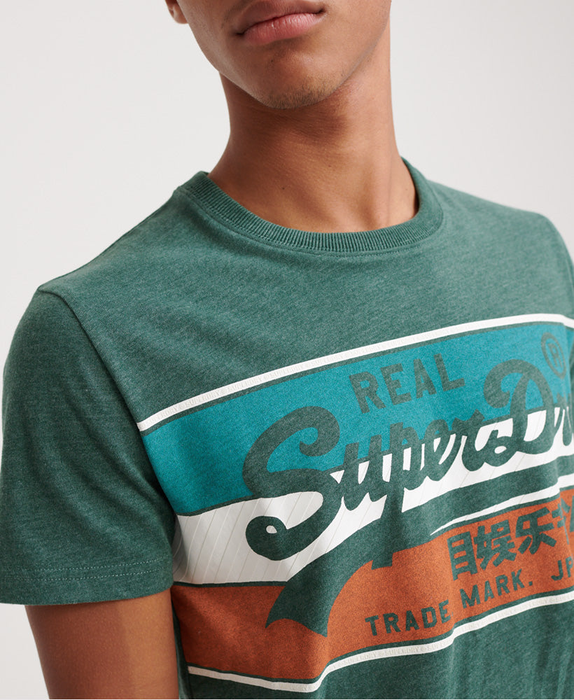 Vintage Logo Racer Panel Tee Mens