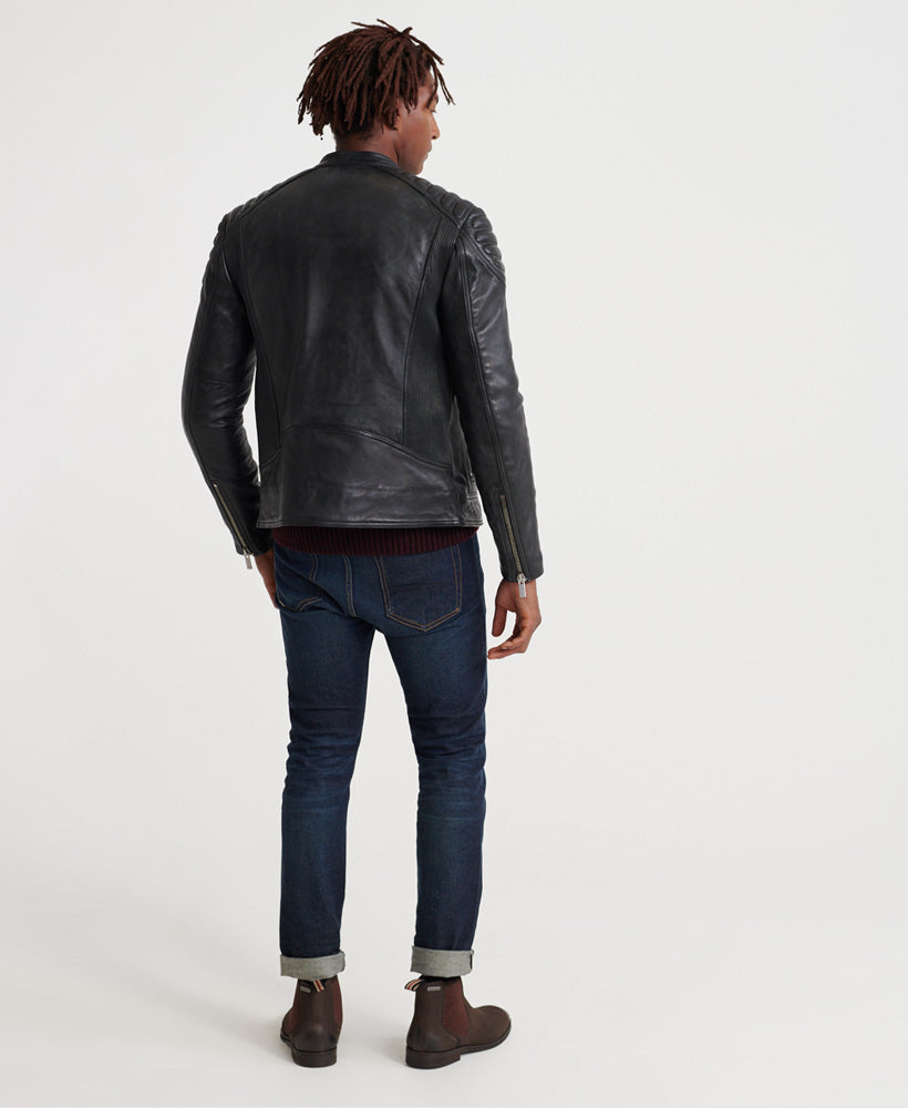 City Hero Leather Racer Mens