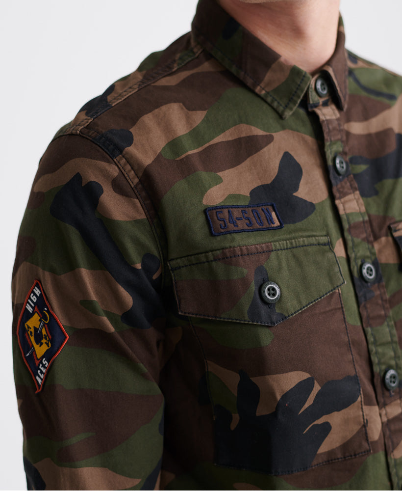 Core Military Patched L/S Shirt Mens