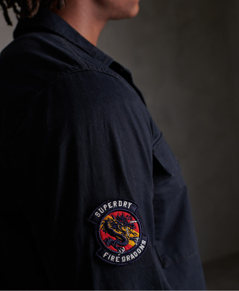 Core Military Patched L/S Shirt Mens