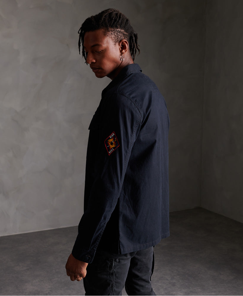 Core Military Patched L/S Shirt Mens
