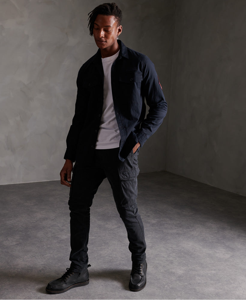 Core Military Patched L/S Shirt Mens