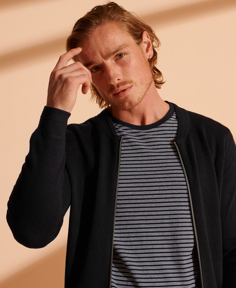 Metropolitan Zip Thru Cardigan Mens