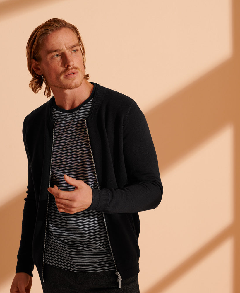 Metropolitan Zip Thru Cardigan Mens