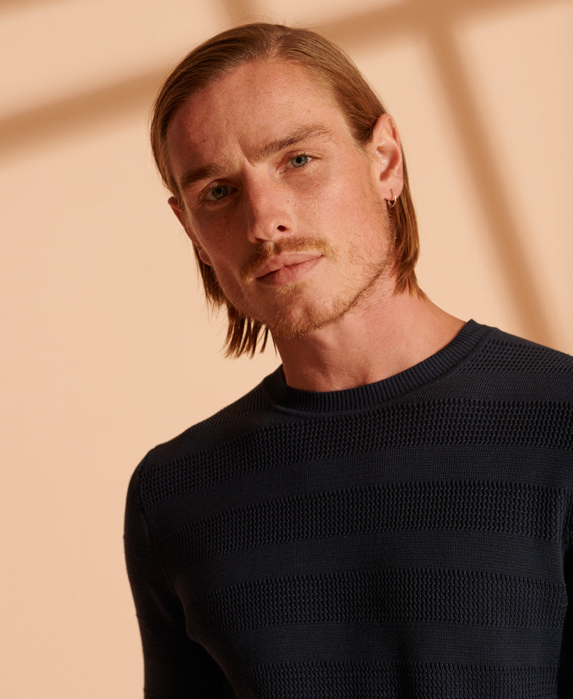 Supima Textured Crew Mens