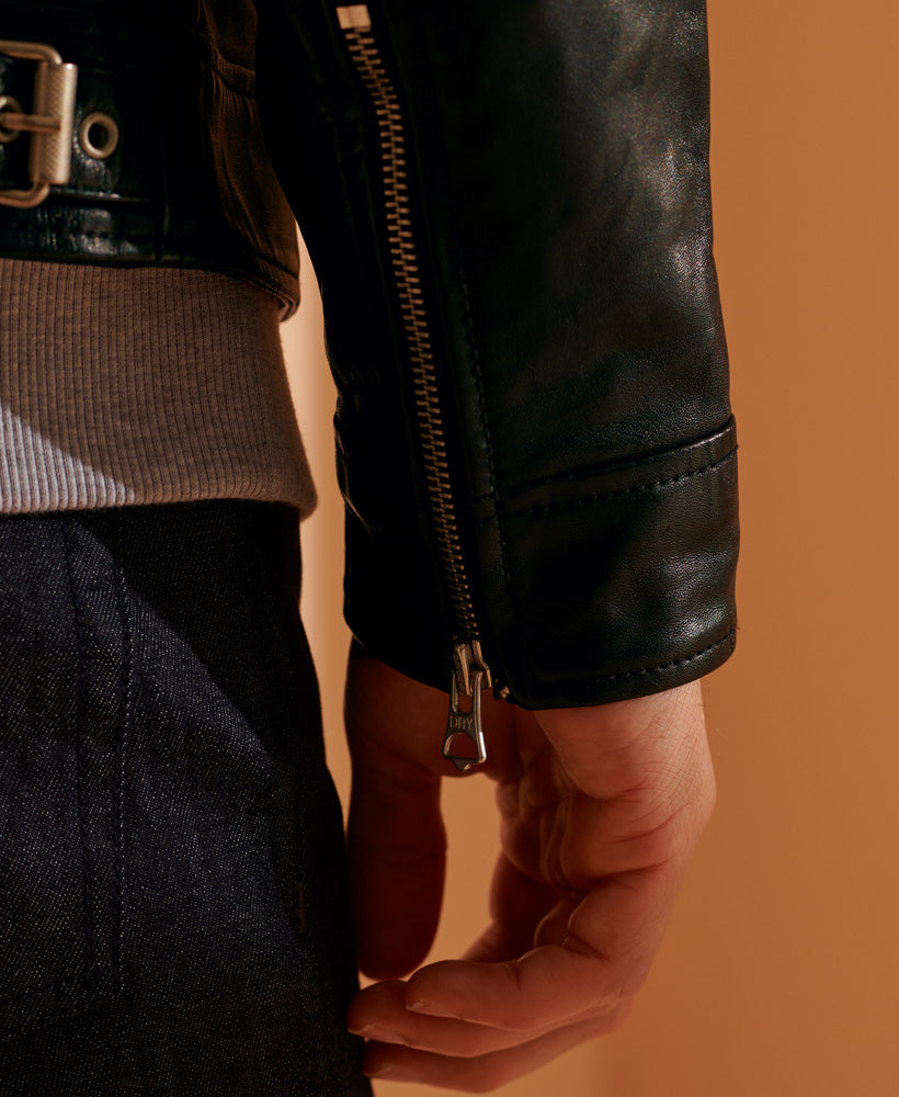 Indie Coach Leather Jacket Mens