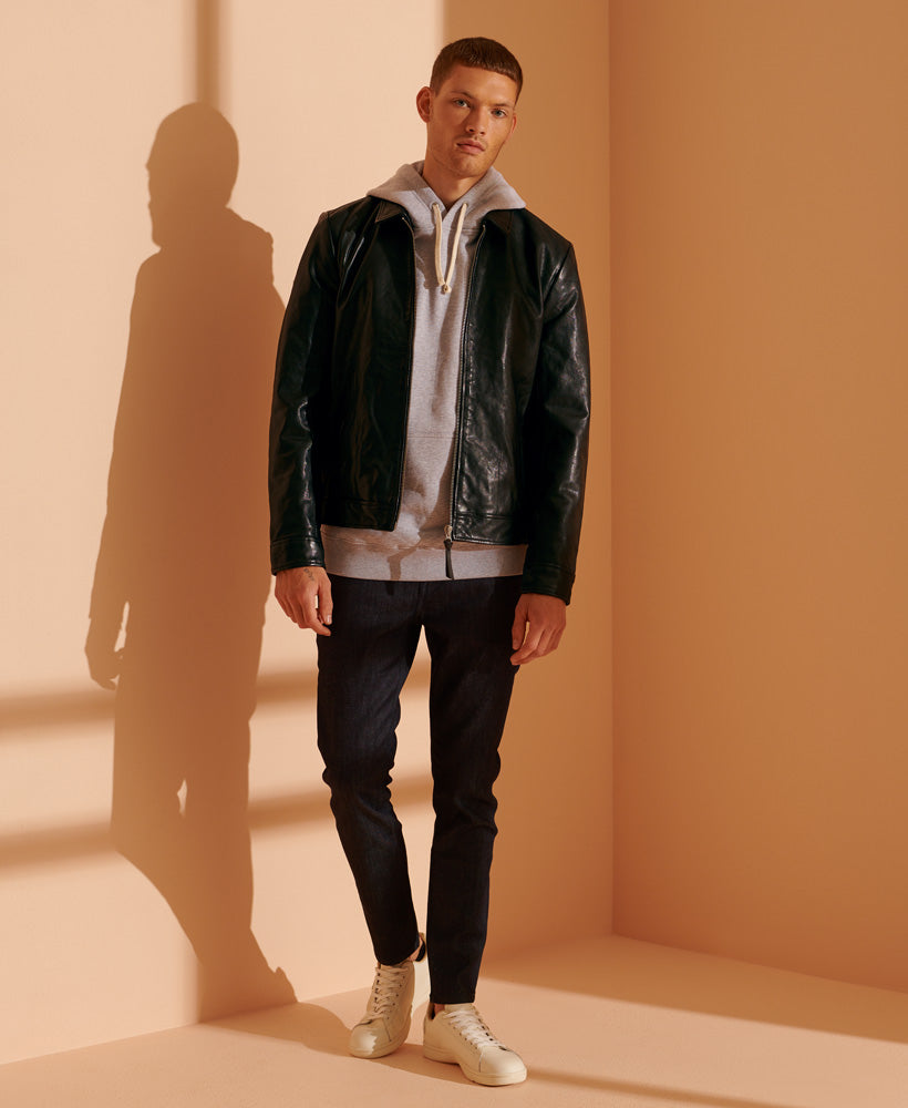 Indie Coach Leather Jacket Mens