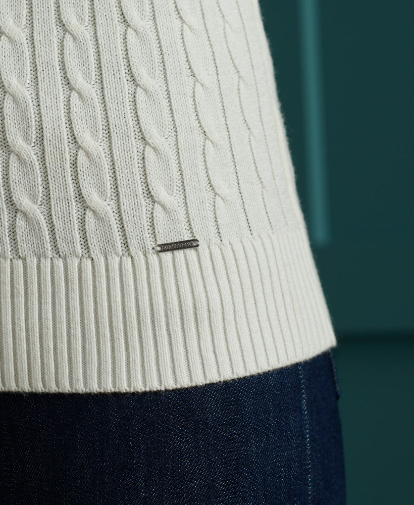 Croyde Cable Roll Neck Womens