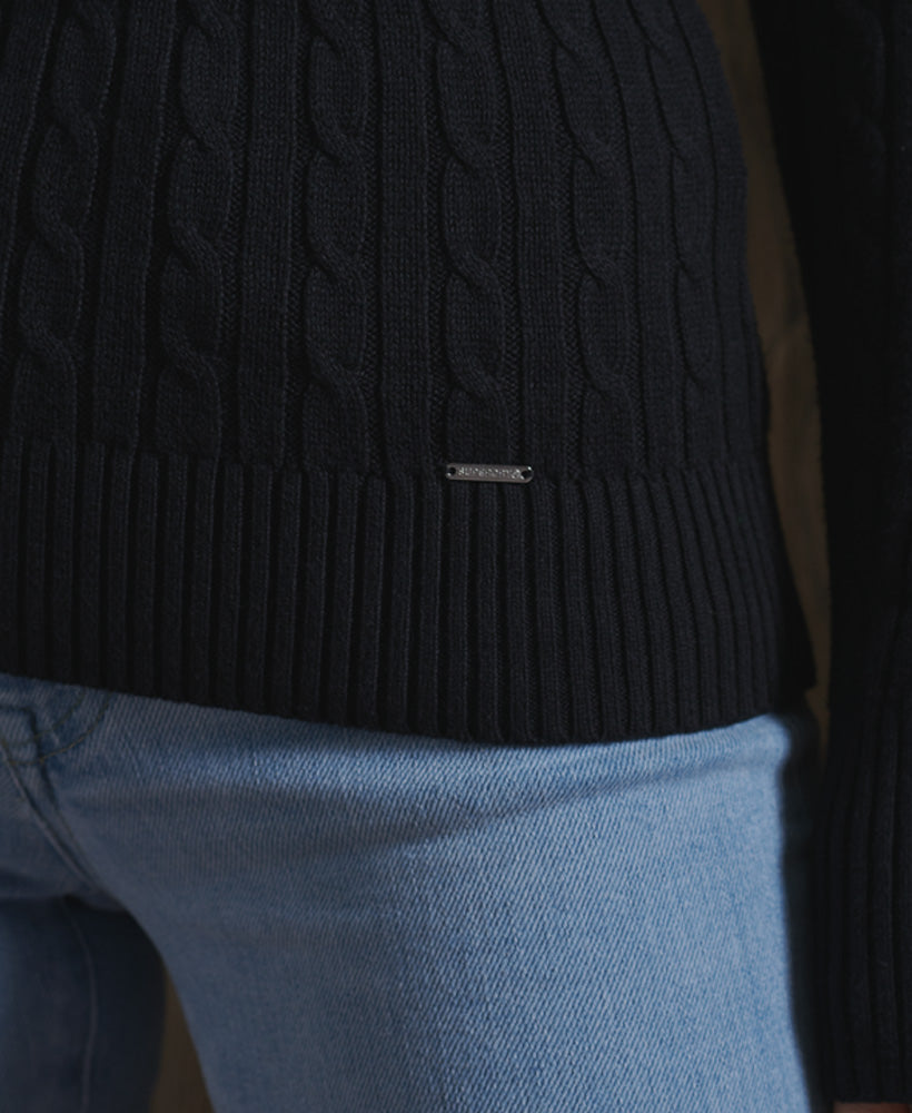 Croyde Cable Roll Neck Womens