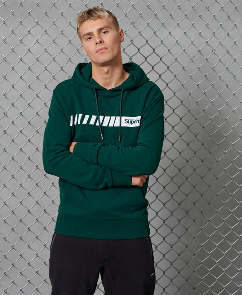 Core Logo Sport Stripe Hood Mens