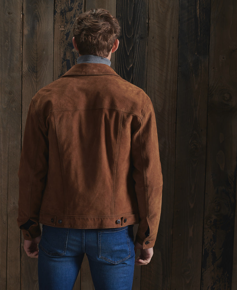 Suede Highwayman Trucker Mens