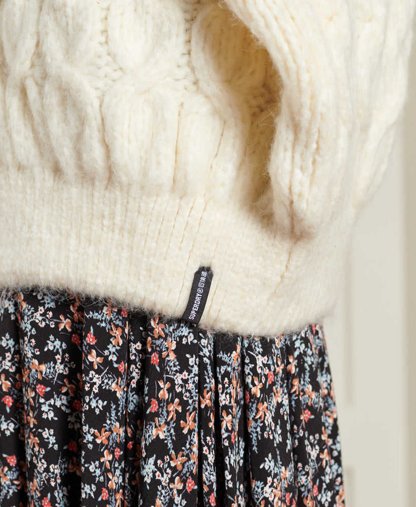 Grace Oversized Cable Cardigan Womens