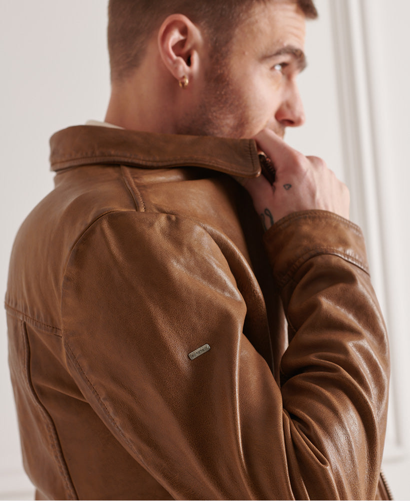 Indie Coach Leather Jacket Mens