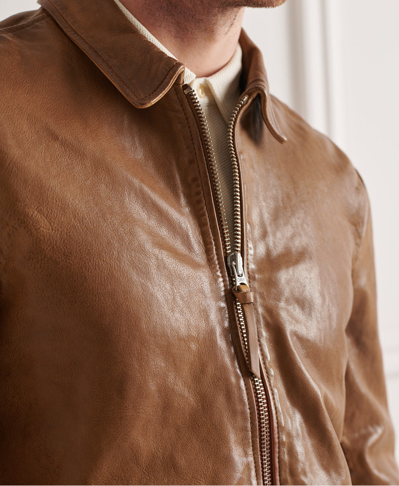 Indie Coach Leather Jacket Mens