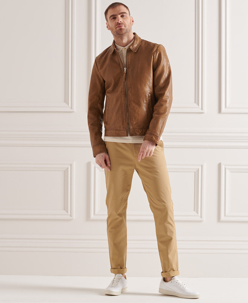 Indie Coach Leather Jacket Mens