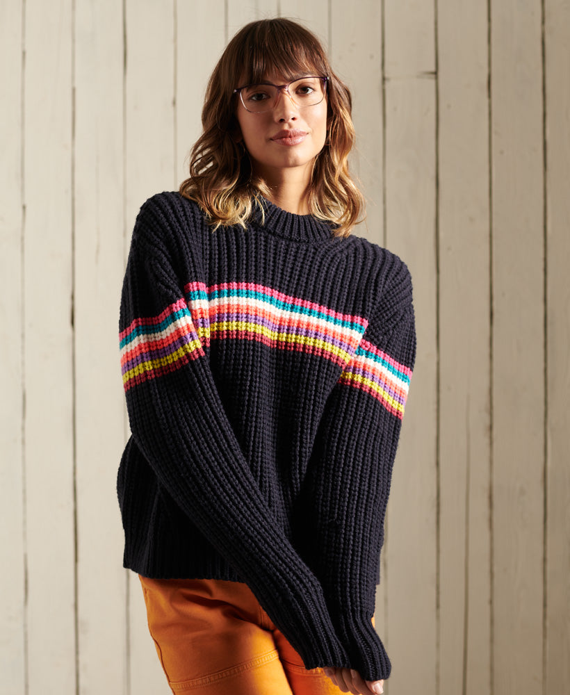 Navy rainbow hot sale stripe jumper