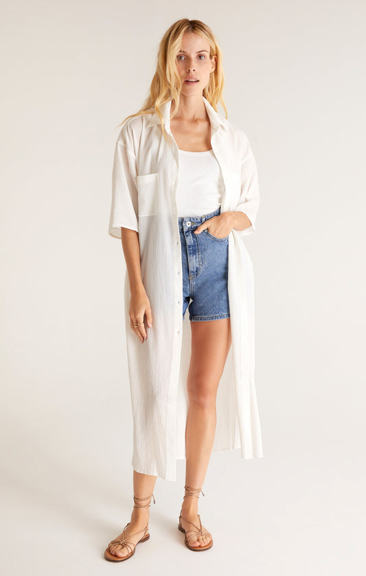 Lina Button Up Duster Femme
