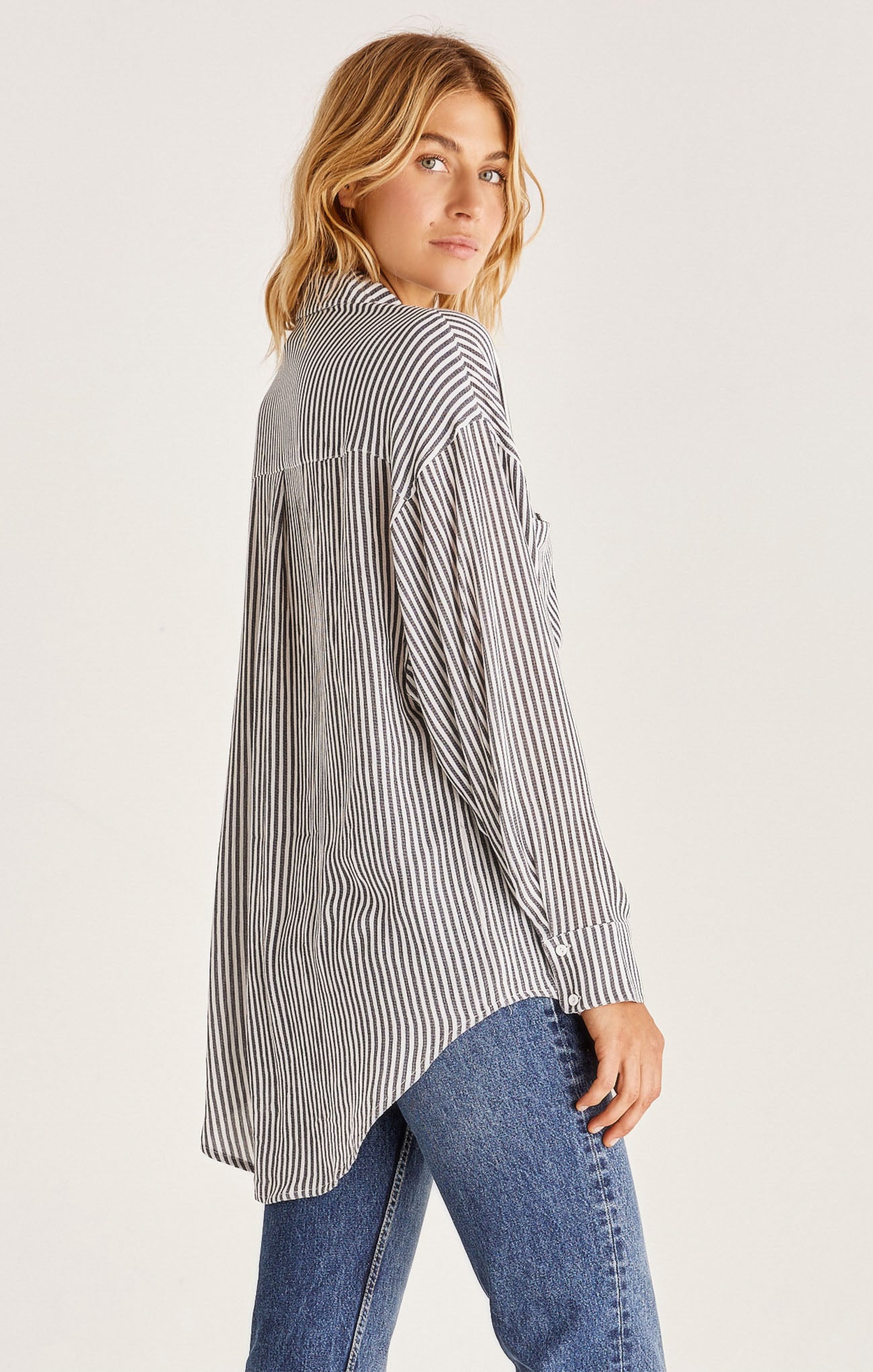 Lalo Striped Button Up Womens
