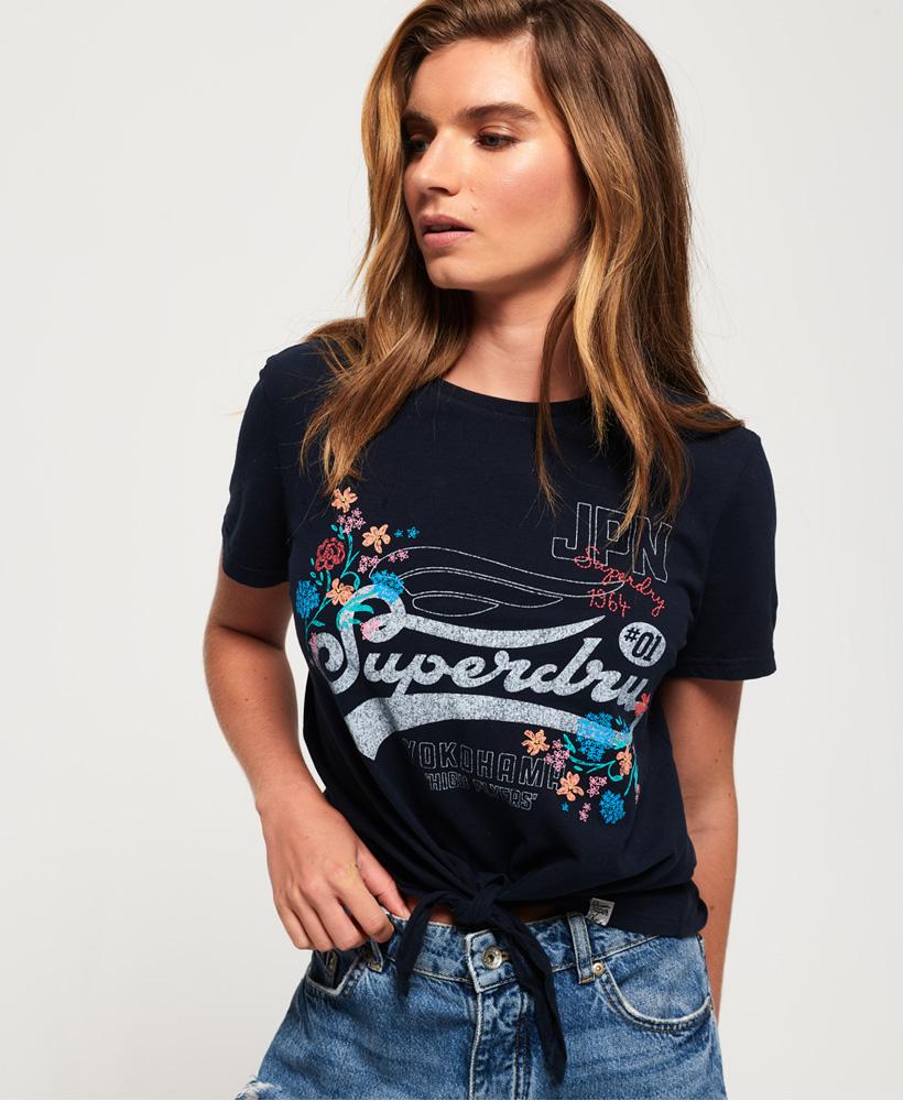 High Flyers Floral Knot Front Tee Womens