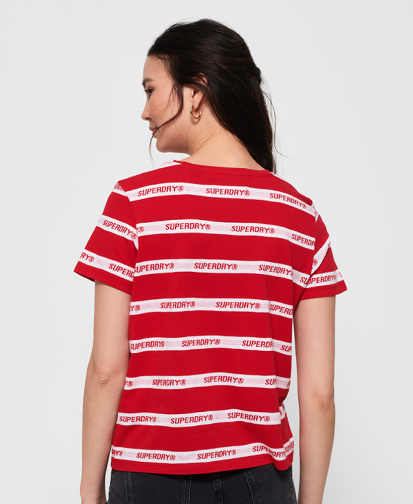 Red Text Stripe