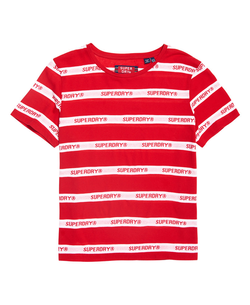 Red Text Stripe