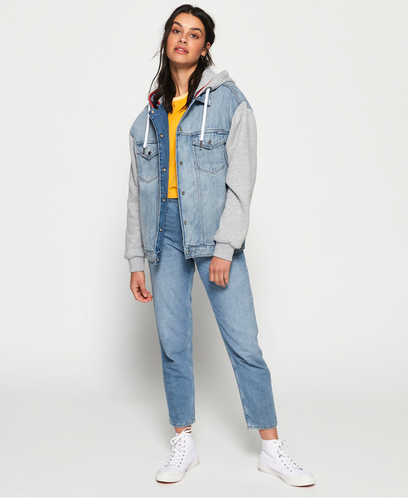 Denim on sale sweat jacket