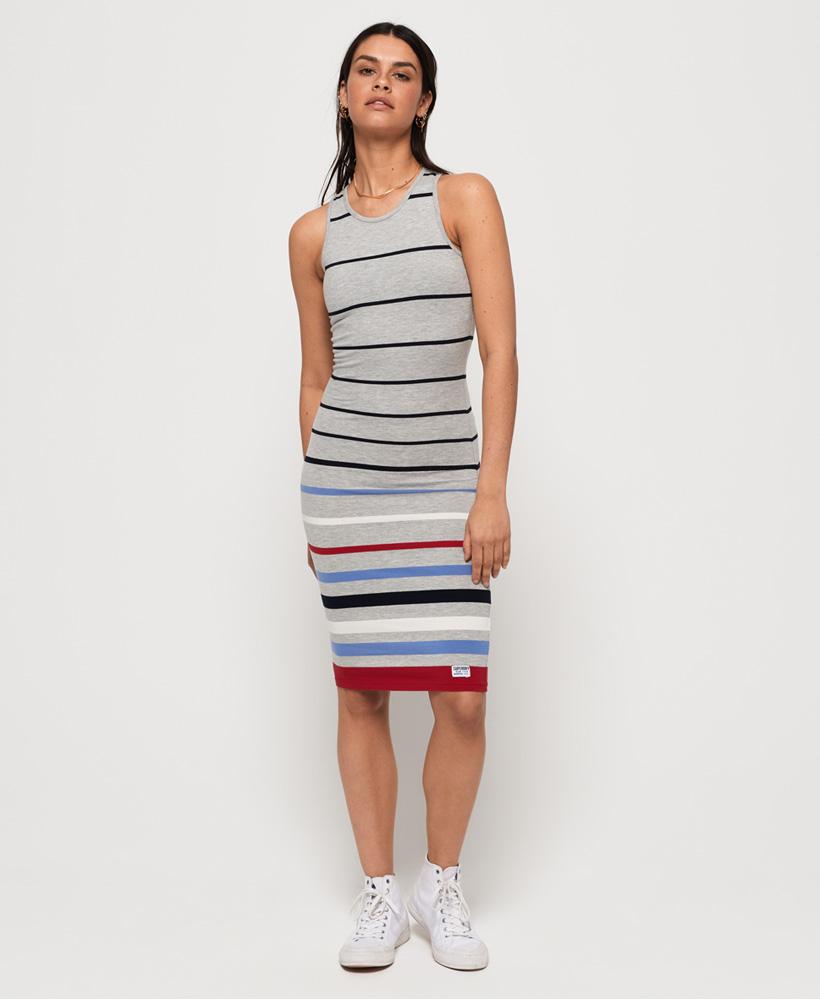 Stripe Midi Dress Womens