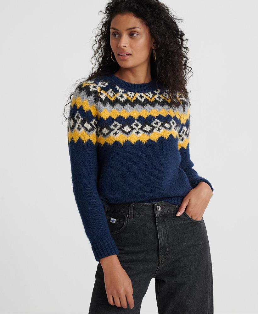 Savannah Yoke Jacquard Knit Womens – Alton Gray