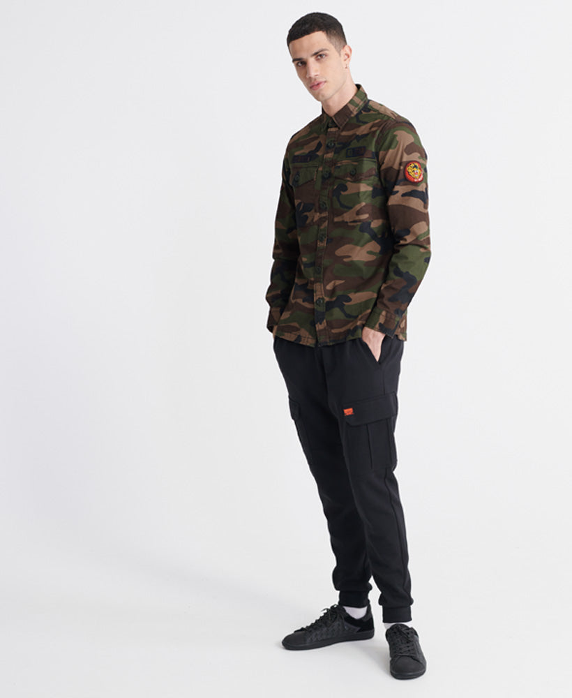 Core Military Patched L/S Shirt Mens