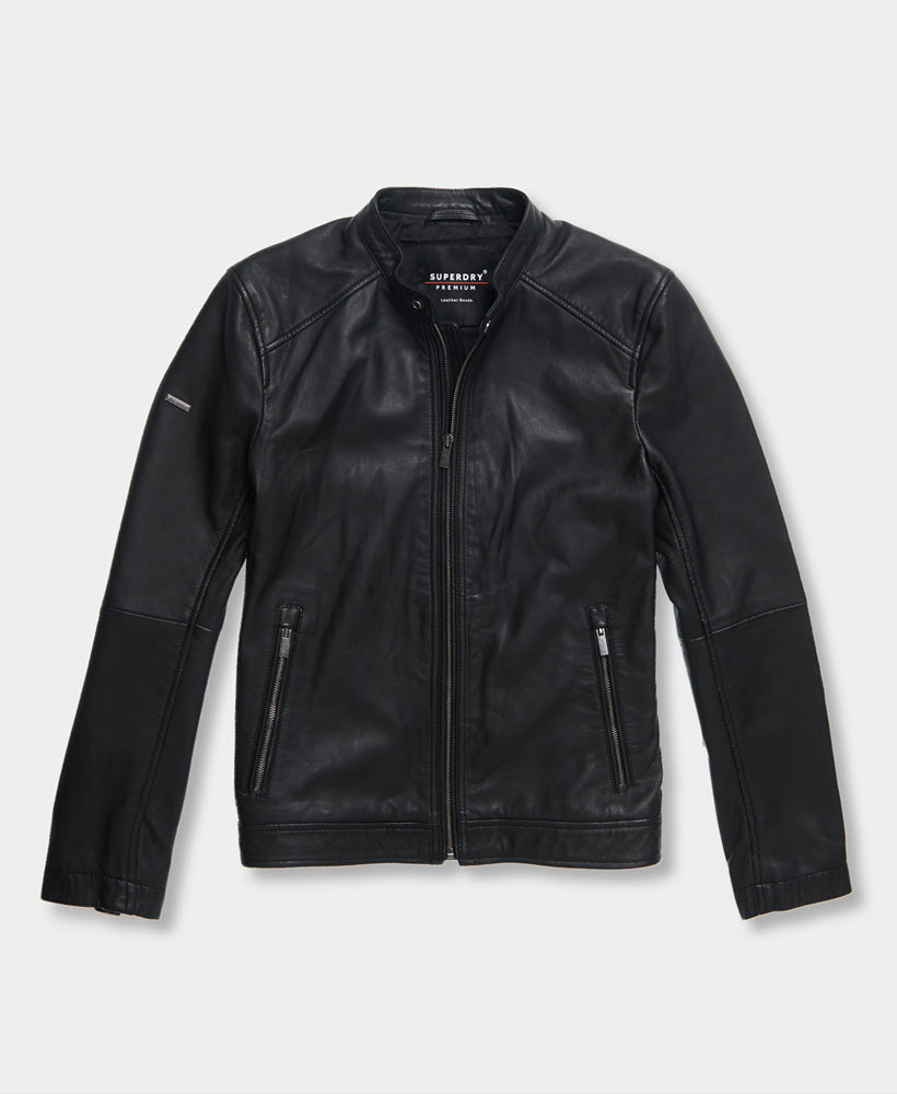 Hero leather racer jacket superdry best sale