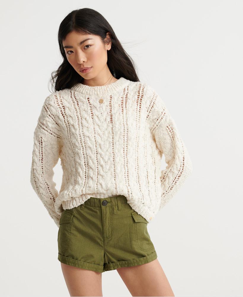 Layla Open Cable Knit Womens