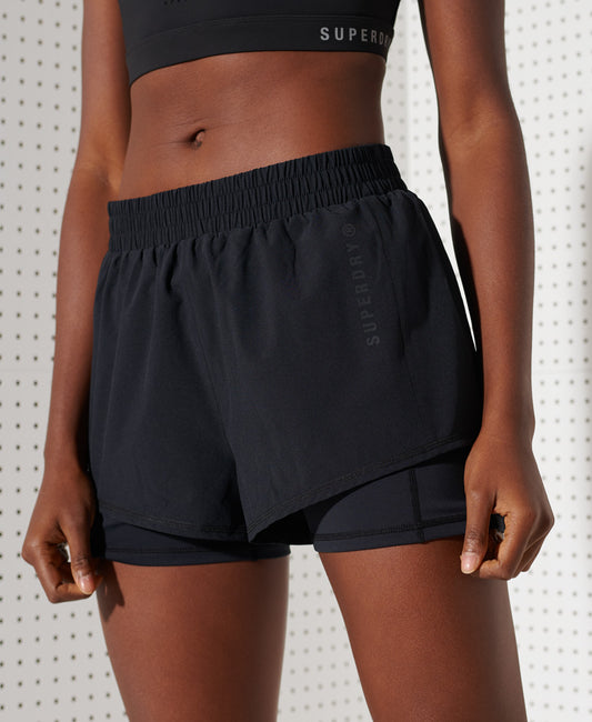 Running Double Layer Shorts Womens